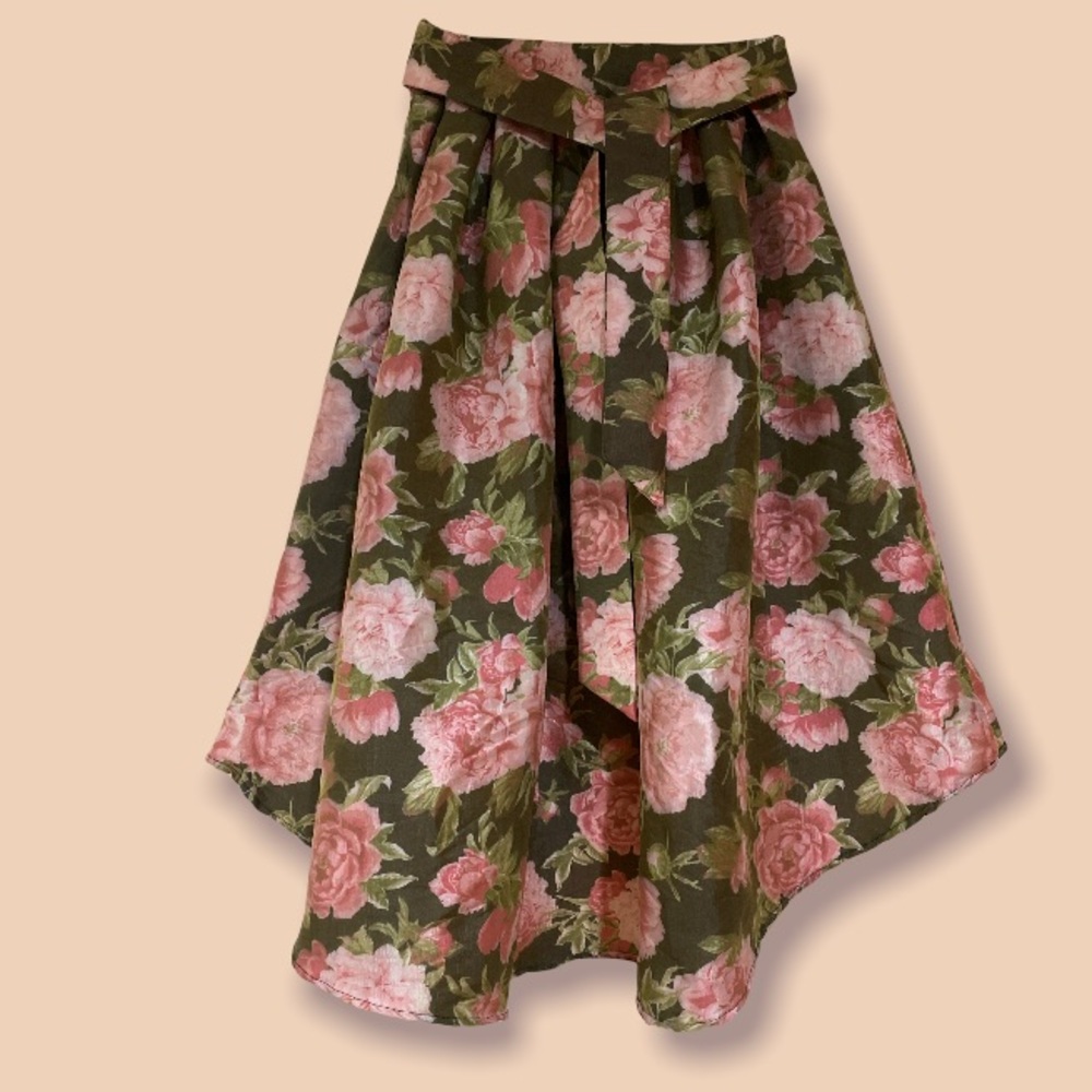 Floral High Low Skirt - Picture 6 of 7